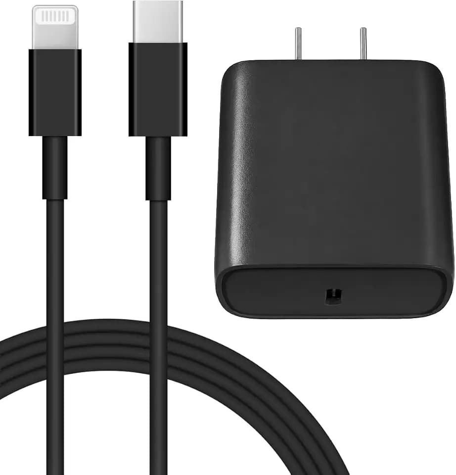 iPhone 14 13 12 Fast Charger 20W PD USB C Wall Charger with 6FT Fast Charging Cable for iPhone 14/14 Pro/14 Pro Max/14 Plus/13/12/11/Pro/Pro Max/Mini/Xs Max/X, iPad - Black