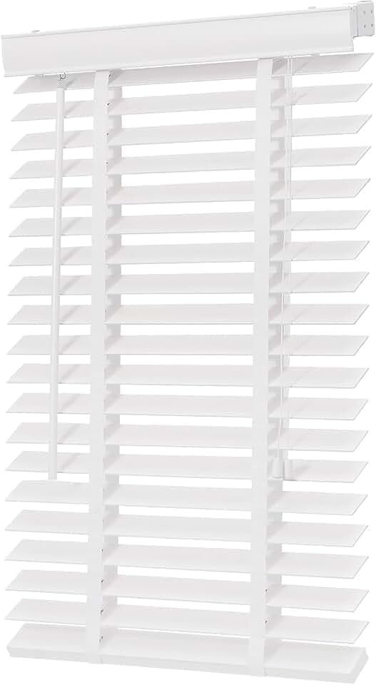 Sekey Jalousie Holzjalousie 50mm Holz jalousien Jalousette Echtholz Anpassbare Jalousie 60x130cm Weiß