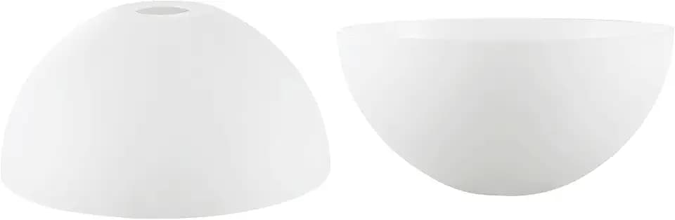 Aspen Creative 28013-15-2, White Replacement Plastic Shade, for Torchiere Lamp Floor Lamp, 1-5/8" F, 3" T x 10'' Dia x 4-3/4'' H, Set of 2