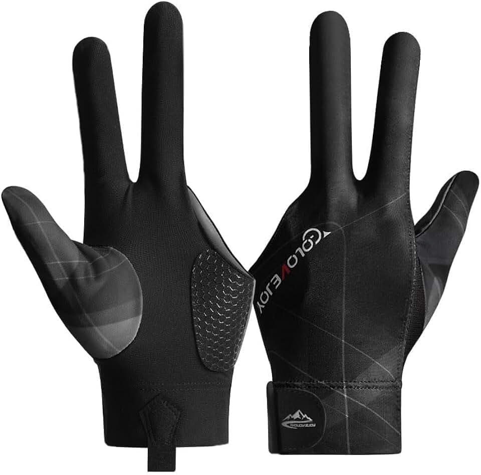 Pool Glove Left Hand, Billiard Pool Gloves for Left Hand 3 Finger, Snooker Cue Sport Glove Popular, Billiards Glove, Sizes for Men & Women