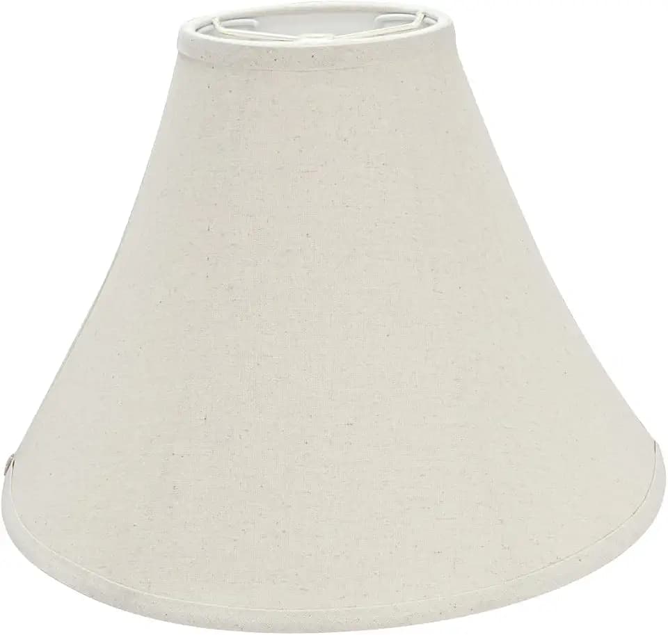Aspen Creative 38003 Transitional Bell Shape Spider Construction Lamp Shade in Cream & Set of 1, 16" wide (6" x 16" x 12"), Collapsible