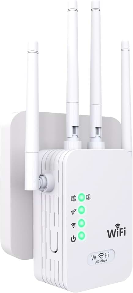 Wireless WiFi Extender 2.4GHz Signal Booster with 4 External Antennas