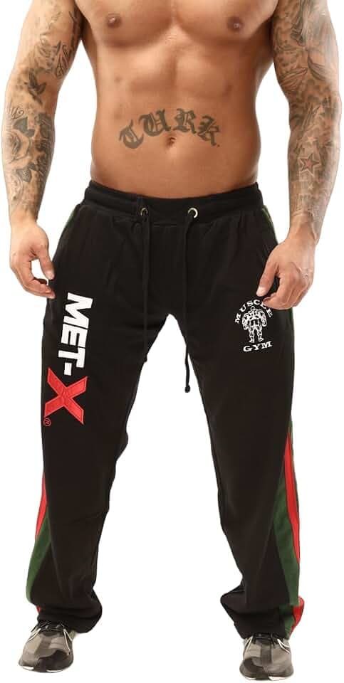 Herren Fleece Jogginghose Trainingshose Jogging Übung Fitness Boxen MMA Gym Sweat Fleece Hose MX MW
