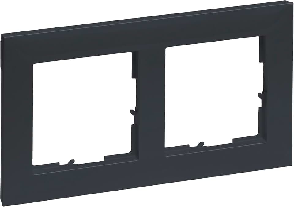 LEGRAND, SEANO 2-fach Rahmen, Thermoplast, Halogenfrei, Abmessungen: 87 x 158 mm, Farbe: Anthrazit lackiert, 765472