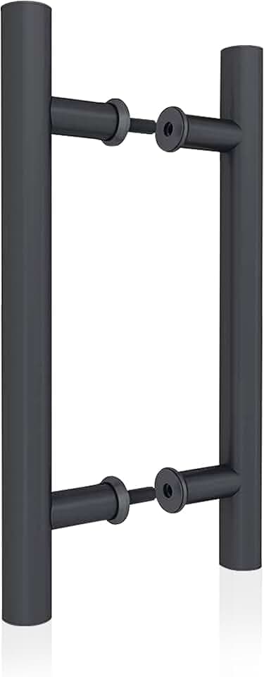 JUBEST 30,5 cm Schiebe-Türgriff, doppelseitig, H-Form, Schiebetürgriffe, robuster Schwingtürgriff, flach, schwarz