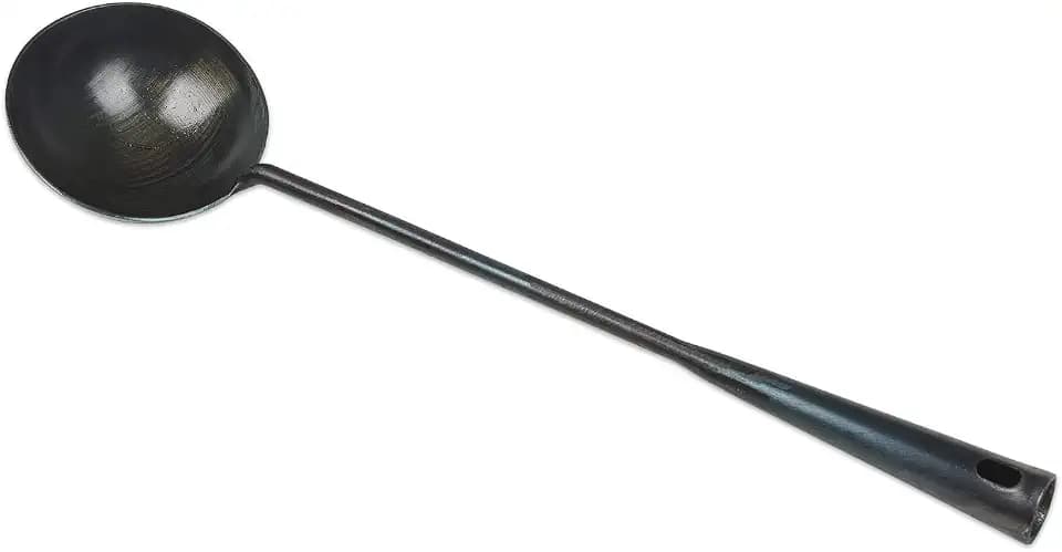 ZhenSanHuan HandMade Carbon Steel Wok Ladle Tool Utensils (Ladle 40CM)