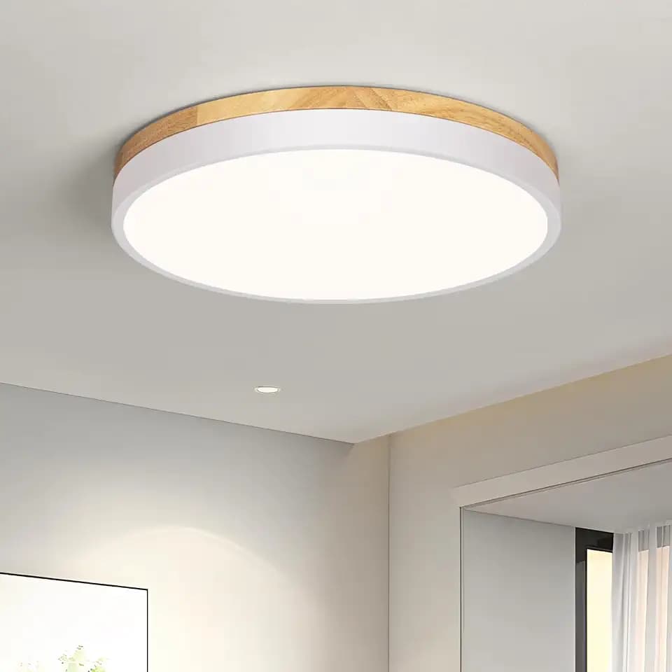 Deckenlampe weiß, LED Deckenleuchte, 4000K, 24W, Ø30 cm