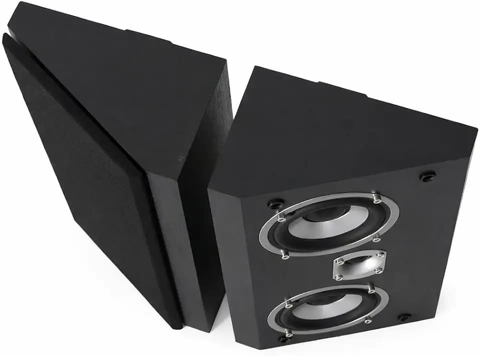 Dynavoice Magic FX-4 Schwarz – Surround Lautsprecher Heimkino (Paar), Wandlautsprecher/Deckenlautsprecher, Kompatibel mit Dolby Atmos.