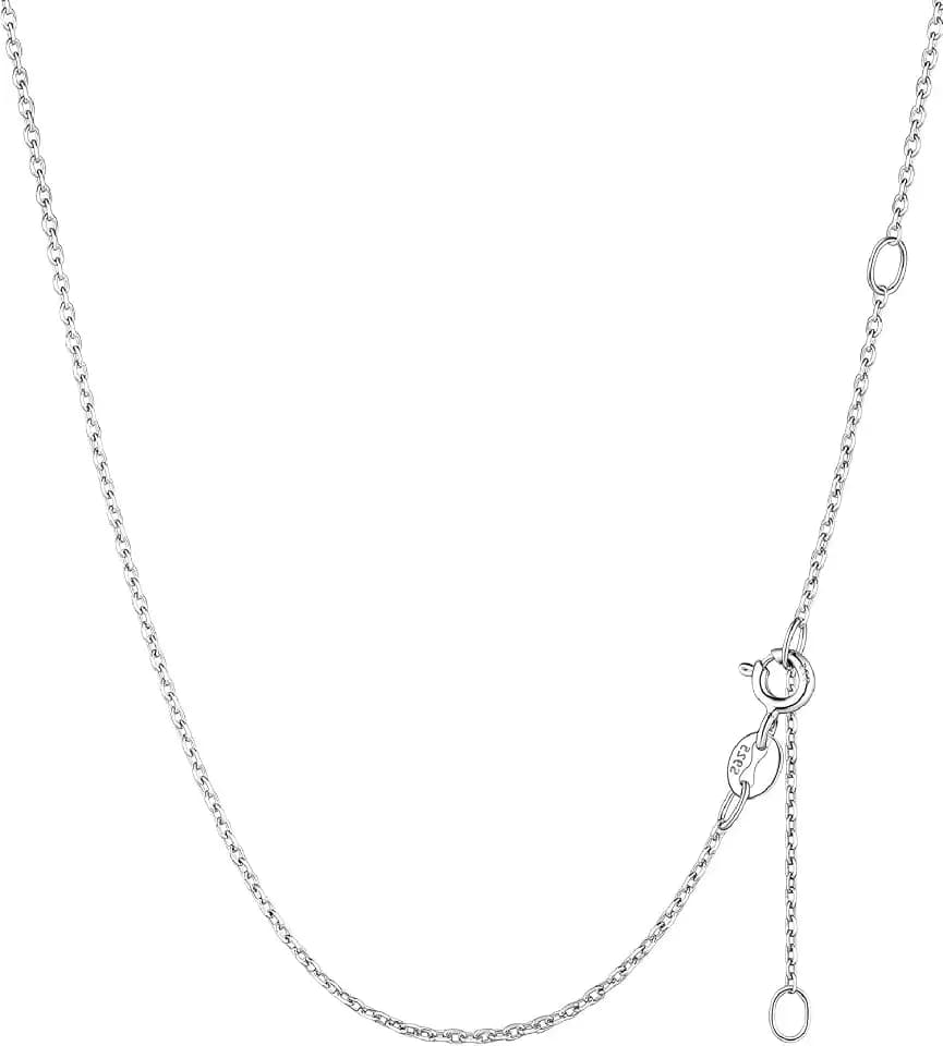 ChicSilver 1.1mm/ 1.5mm 925 Sterling Silver Chains for Women Dainty Thin Silver Necklace Chain for Women - 16/18/20/22/24 Inch