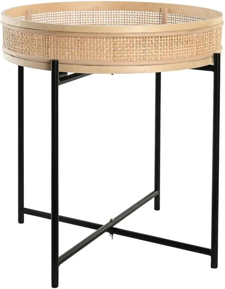 MACETERO RATAN METAL 43X43X46 NATURAL