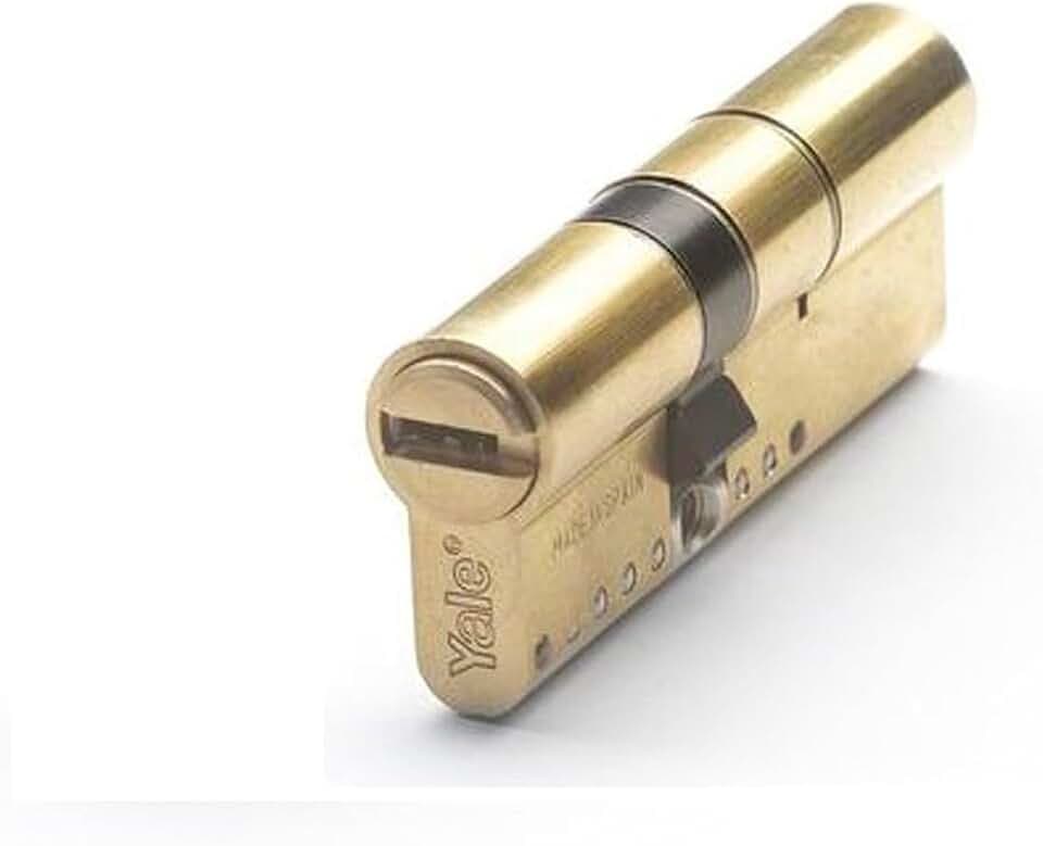 Yale, YL63030LTDE Sicherheitszylinder, YL6 DS, doppelte Kupplung, Lange Nocke, Schlüssel, Messing, 30 x 30 mm