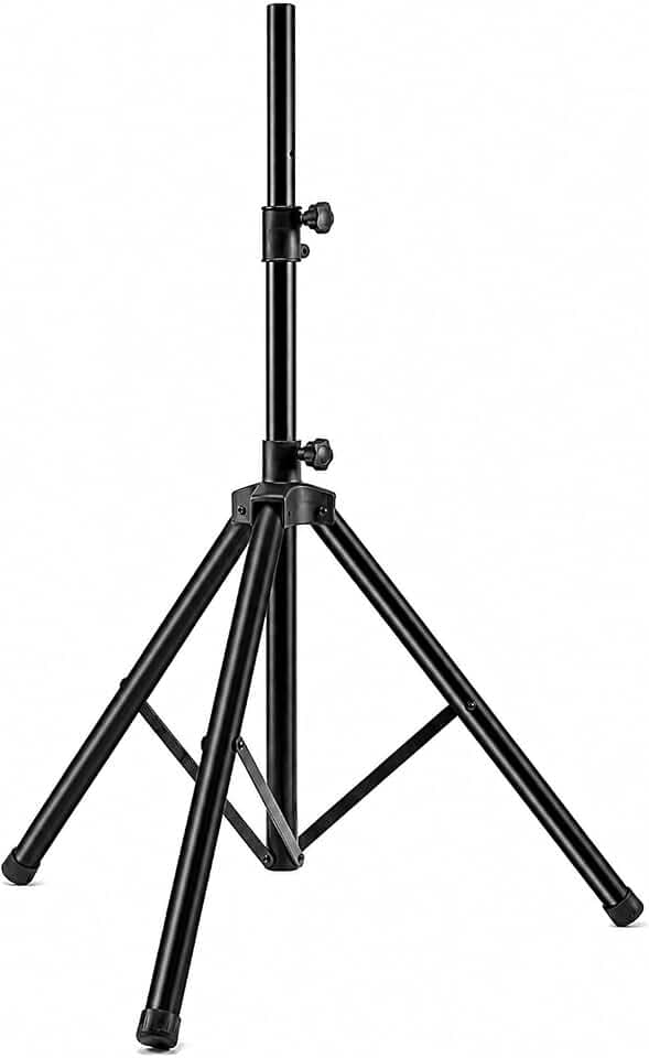 Pyle Universal Speaker Tripod Stand Mount - 6' Sound Equipment Holder Height Adjustable Up to 70 Inches For Speakers w/ 35mm Compatible Insert Perfect for Home, On Stage or In Studio Use