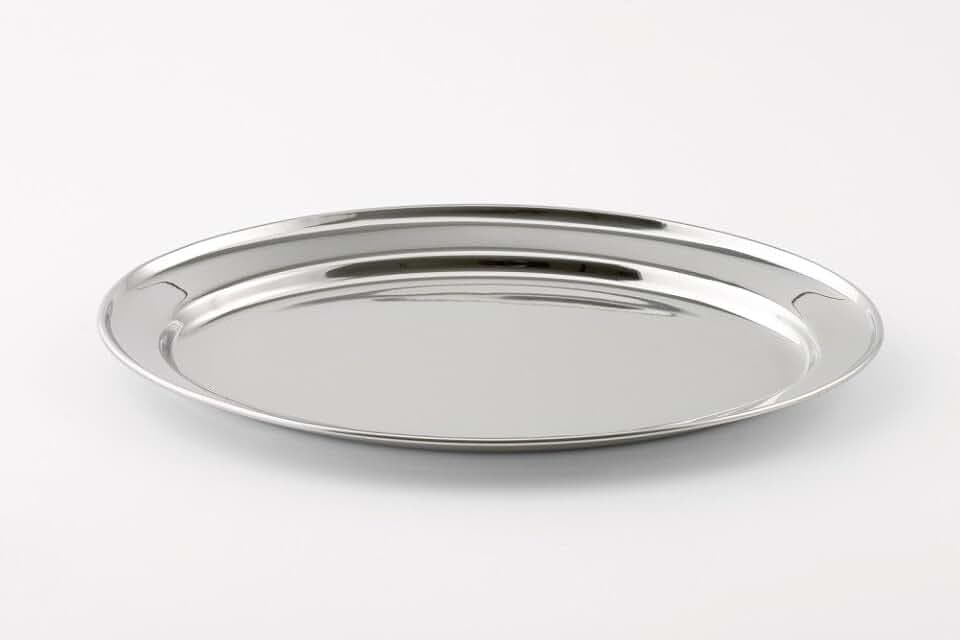 Weis Servierplatte oval aus Edelstahl, Länge: 20 cm, 25020, Silber