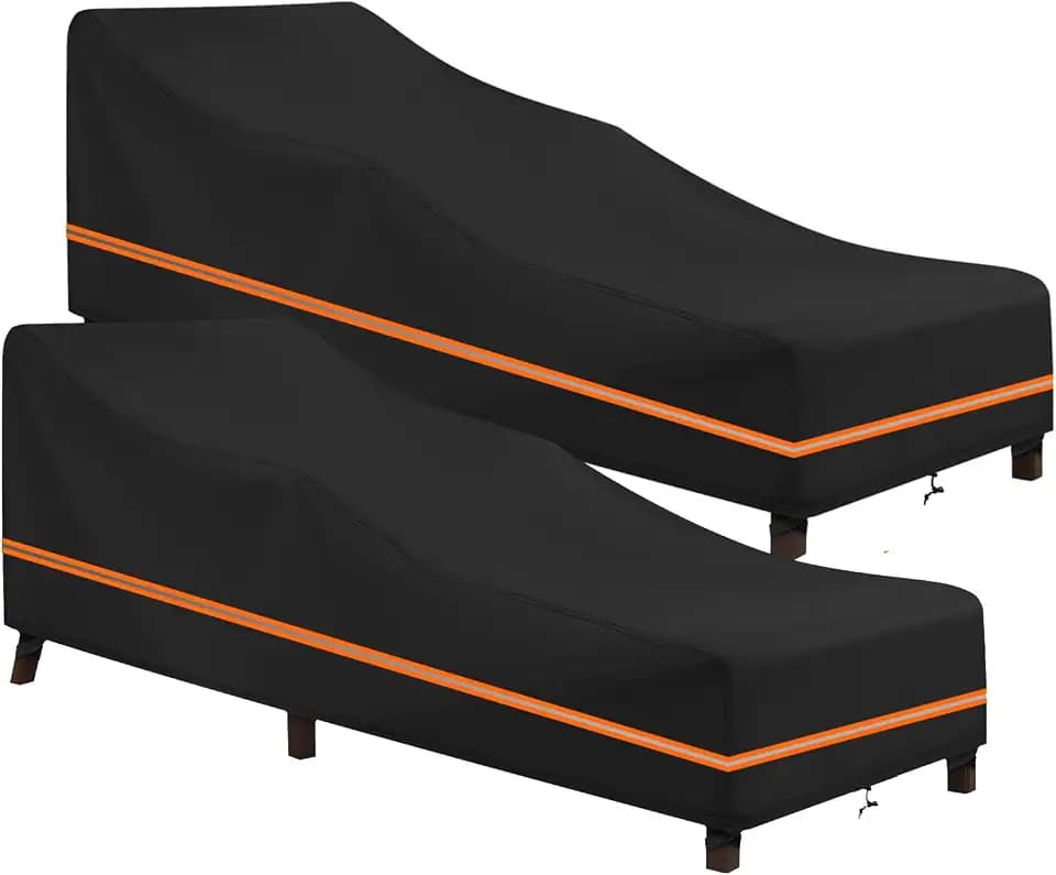 Waterproof Patio Chaise Lounge Cover 600D Oxford Fabric 76x32x32 In