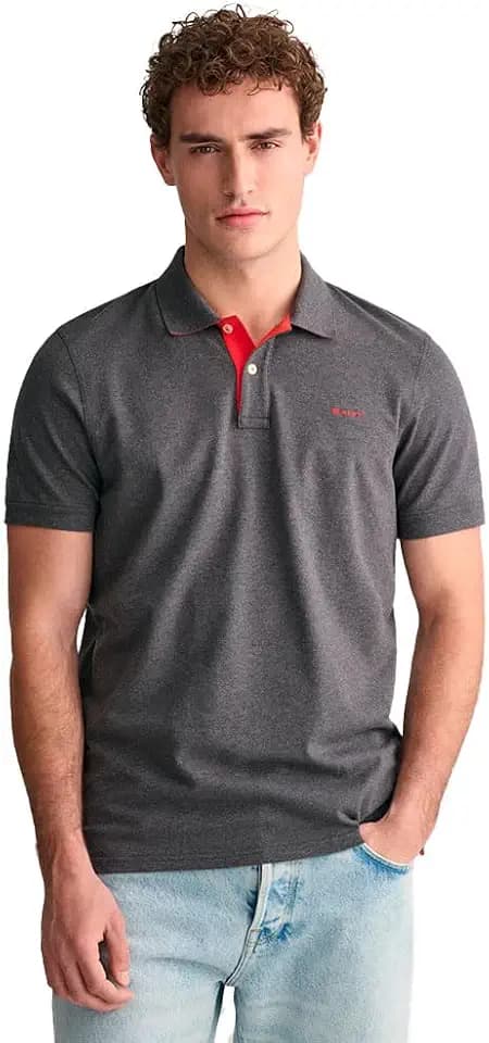 GANT Herren Reg Contrast Pique Ss Rugger Poloshirt MIT KONTRASTLOGO (1er Pack)