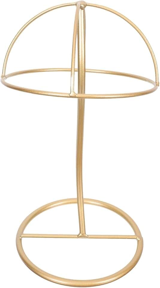 DOITOOL Hutständer Metall Gold 30 cm, Tischhalter für Hüte und Perücken