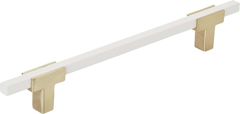 Amerock Urbanite Schrankgriff, 160 mm, gebürstetes Gold/Weiß