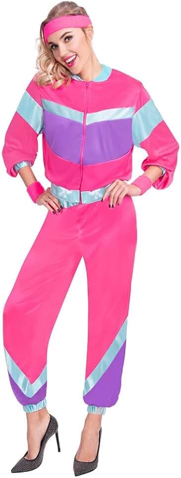 amscan Herren 9907014 80er Jahre rosa Muschelanzug Kostüm-Set, 14-16 Jahre, 2-teilig. (1er Pack)