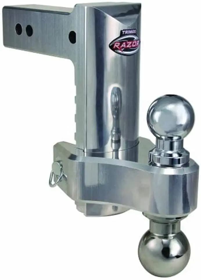 Trimax TRZ8ALHD 8" Pin & Clip Aluminum Drop Hitch for 2-1/2" Receivers-Dual Ball Included