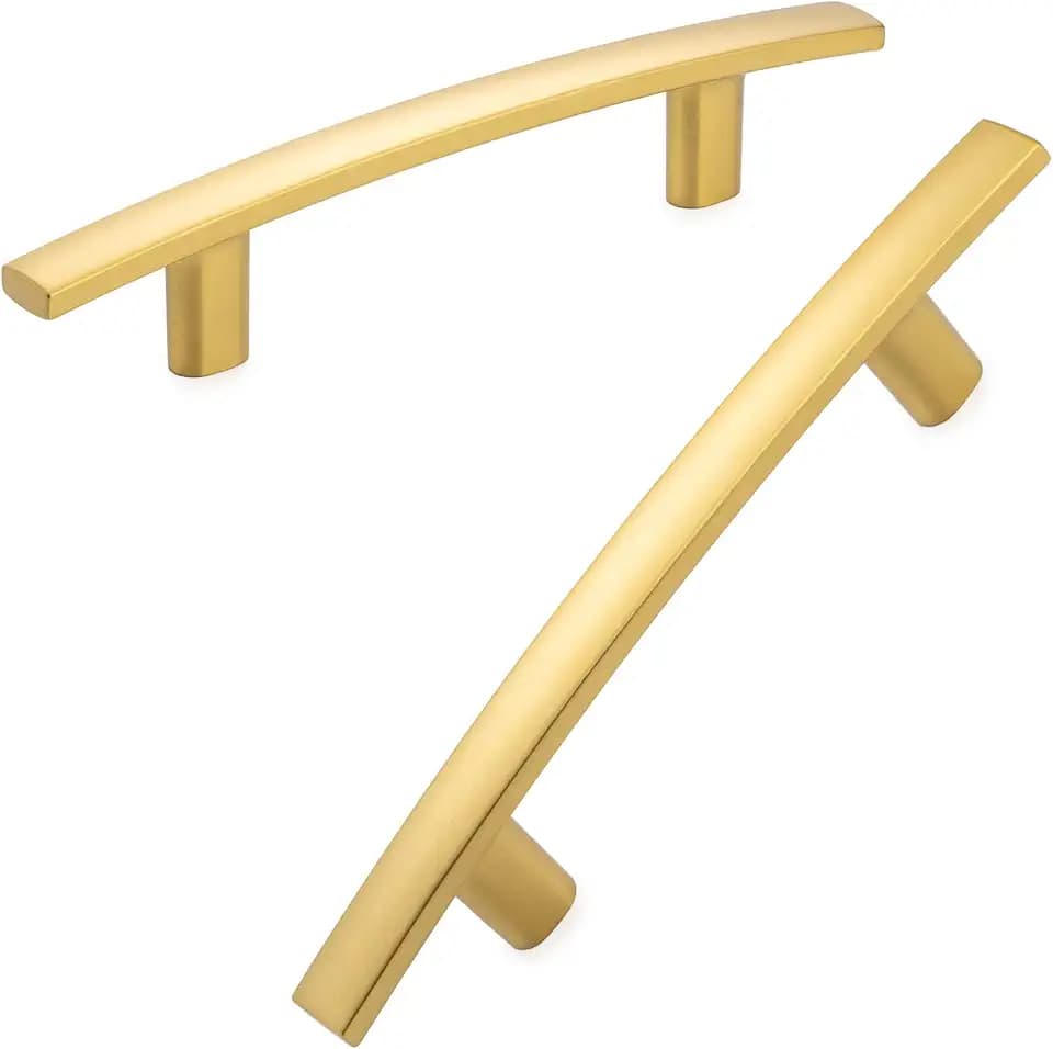KOOFIZO 10 Pack 3 in Brushed Gold Cabinet Pulls, Gold Drawer Handles 1961