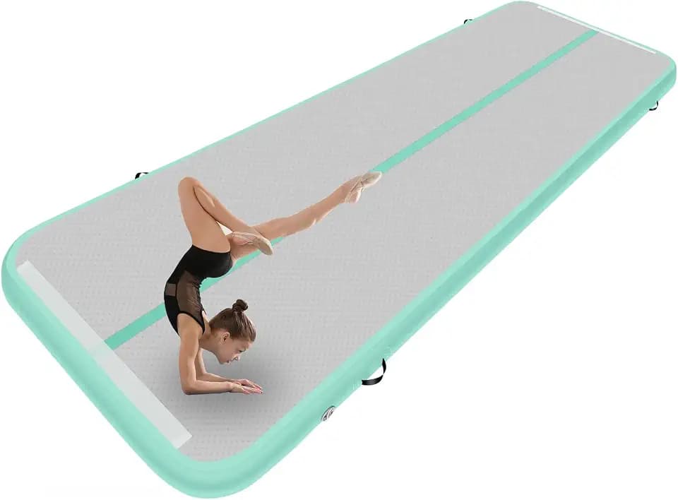 XHYCPY Inflatable Air Gymnastics Mat 10ft/13ft/16ft/20ft Tumbling Mat with Electric Pump 4.3ft Extra Wide 4 Inches Thich Tumble Track for Home Use/Training/Cheerleading/Yoga/Water
