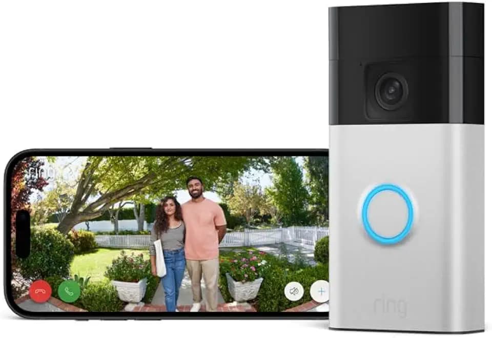 Ring Akku-Videotürklingel (Battery Video Doorbell) (2024) | WLAN-Videotürklingel-Sicherheitskamera, Selbstinstallation (in 5 Minuten) | mit eingebautem Akku I Privatsphäre-Einstellungen