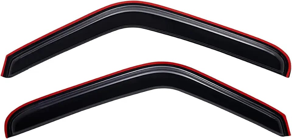 Lightronic Extra Durable Clip-on in-Channel Auto Vent Window Visor, Fit 2007-2026 Ford E-Series Econoline Vans E-150/E-250/E-350/E-450 Super Duty, UV Protect Rain Guard Wind Deflector, Smoke, 2Pcs