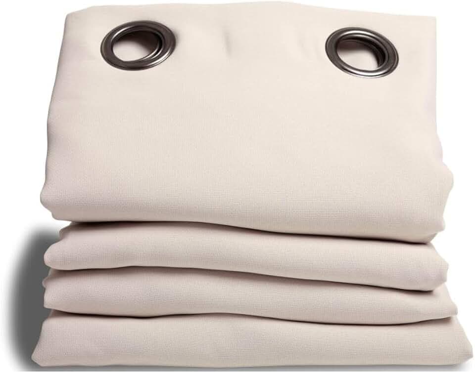 3in1 Lärmschutzvorhang zur Isolierung gegen Lärm, Licht & Kälte, Patentierte Technologie, Oeko-Tex, Beige MC634, 140 x 260 (BxH) cm, Ösen (1 Vorhangschal)