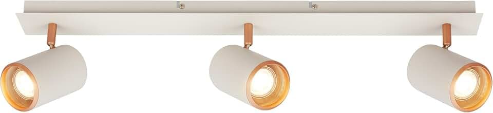 BRILONER - Deckenlampe schwenkbar, GU10 Fassung, max. 9 W, Deckenleuchte, Lampe, Wohnzimmerlampe, Schlafzimmerlampe, Küchenlampe, Deckenstrahler, Deckenbeleuchtung, 70 cm, Hellgrau-Coffee