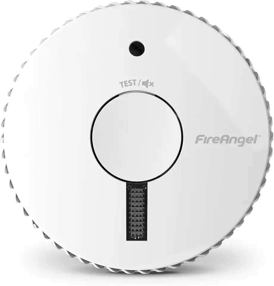 FireAngel Optischer Rauchmelder mit Notleuchte - FA6111-INT Rauchwarnmelder 10 Jahre Laufzeit für Zuhause - Austauschbare Batterien mit 3 J Laufzeit - Frühzeitige Raucherkennung- ST-623E Ersatz - Weiß