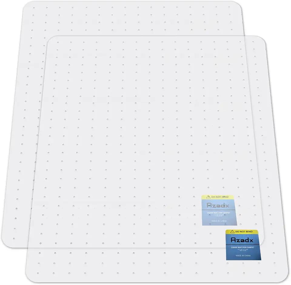 Azadx Heavy Duty Office Chair Mat for Carpet 36" x 48" Hard Material