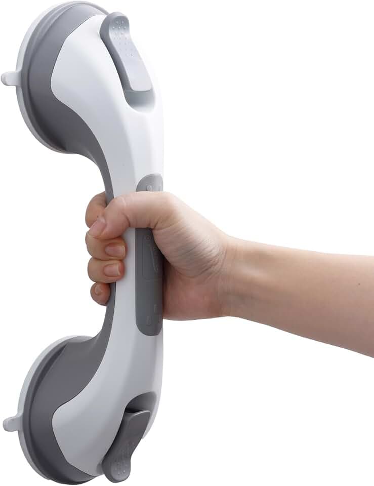 TAILI Haltegriff Dusche ohne Bohren, EXTRA STARKER HALT 110 KG, 31 CM, Grau