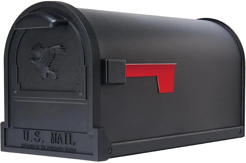 Architectural Mailboxes Arlington Post Mount Mailbox, Black, Large