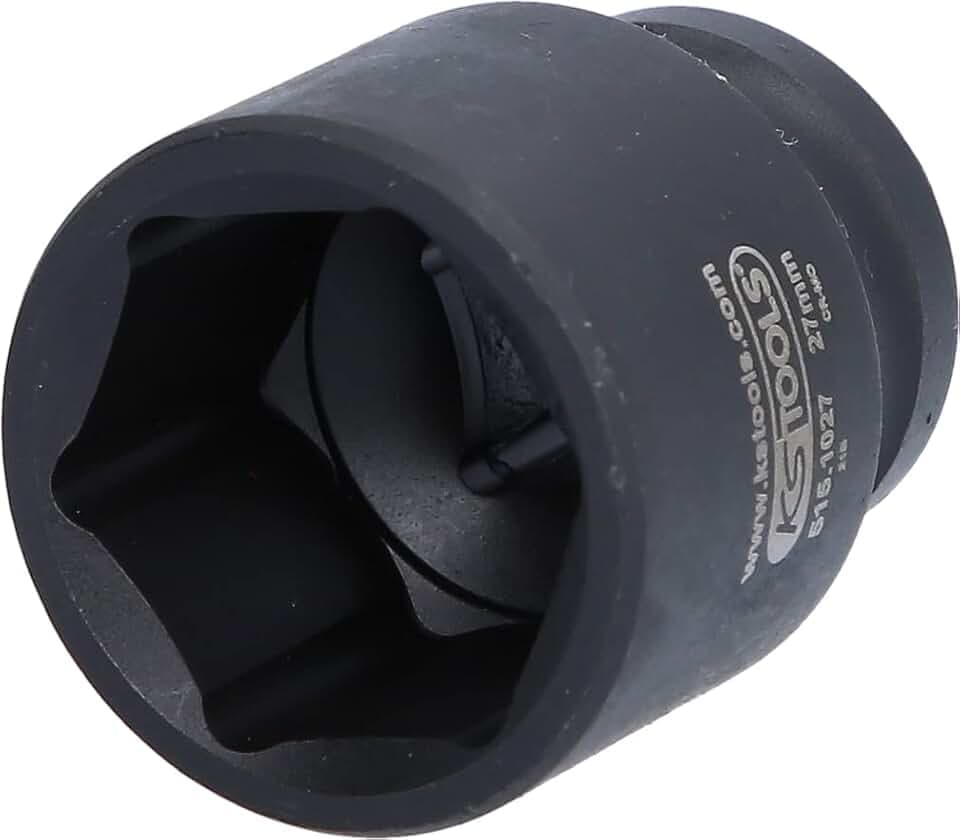 KS Tools 515.1027 1/2" Sechskant-Kraft-Stecknuss, kurz, 27mm