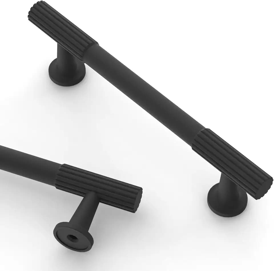 Asidrama 10 Pack 3.75 inch Matte Black Kitchen Cabinet Handles