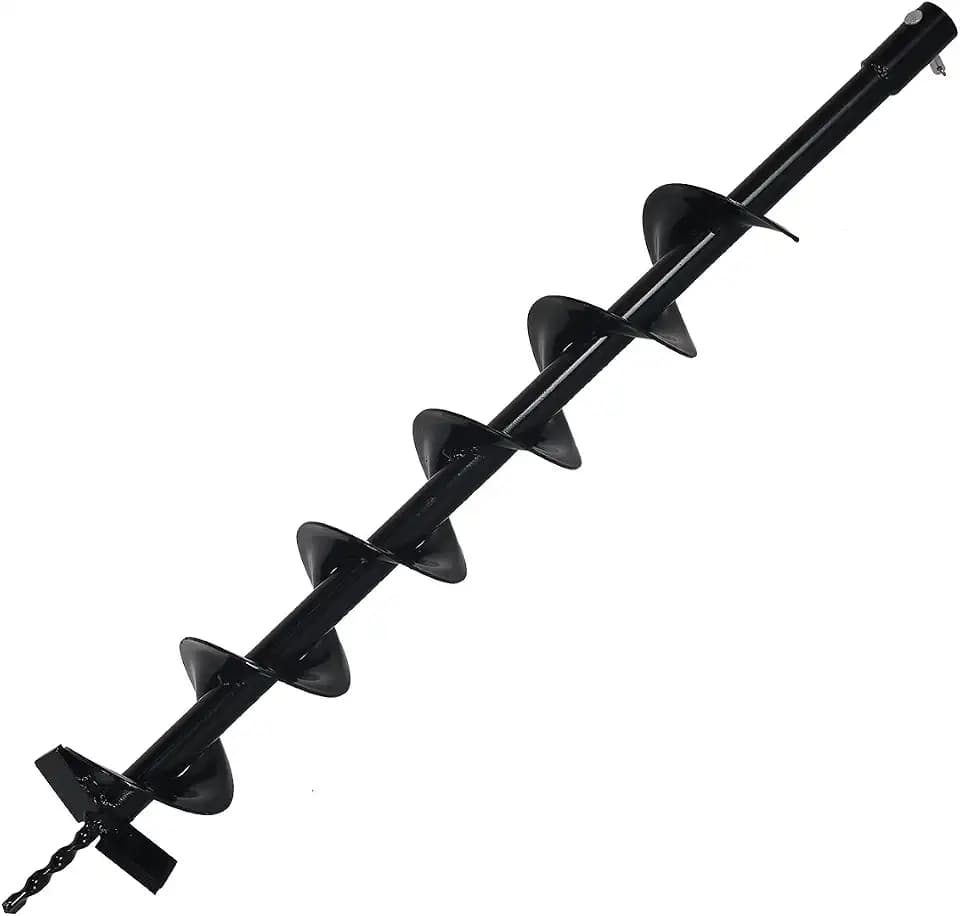 XtremepowerUS 4" Inch Auger Digging Bit for Post Holes Replacement Earth Digger Planting Drill Fence Hole Maker Grass Plant Hole Fit for 3/4" Shaft