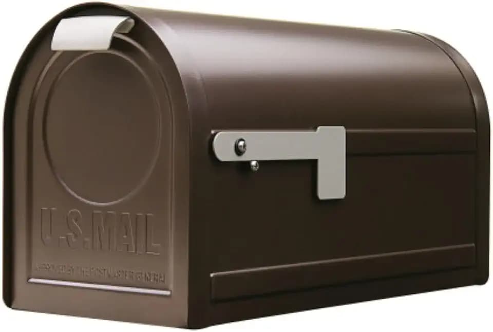 Architectural Mailboxes Northpointe Steel Post Mount Mailbox, Bronze, Large