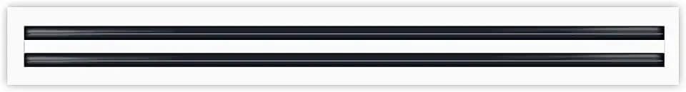 BUILDMART - 36" Linear Slot Diffuser - (2 Slot) Double Slot - White Decorative Aluminum Air Vent - Heating and Cooling Modern AC Vent Cover for Ceiling, Walls & Floors - Texas Buildmart