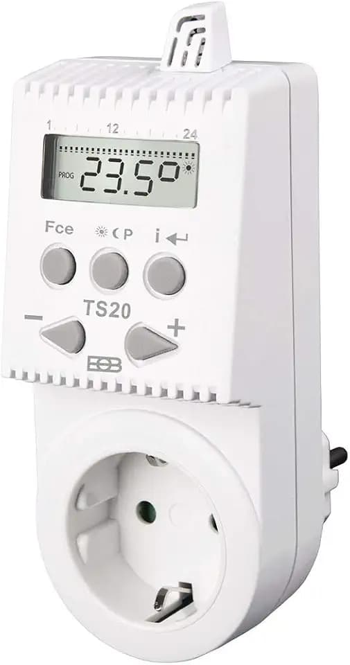 Elektrobock TS20 Thermostat 3680W Weiß, 54 x 137 x 85 mm