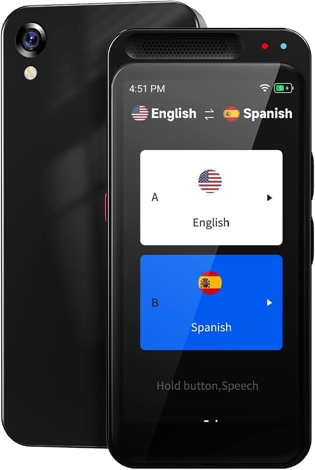 Language Translator Device No WiFi Needed, 150+ Languages Translation in Real Time for Voice/Text/Photo/Offline, Upgraded AI Translator Support ChatGPT, HD Touch Screen for Business Learning Travel