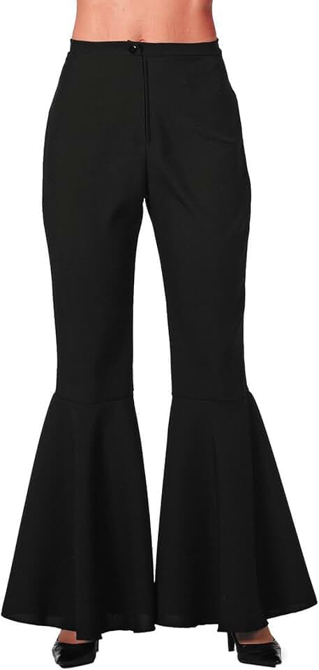 WILBERS & WILBERS - Flared Hippie Hose für Damen | Schlaghose für Festivals, Karneval, 70er Jahre Mottoparty