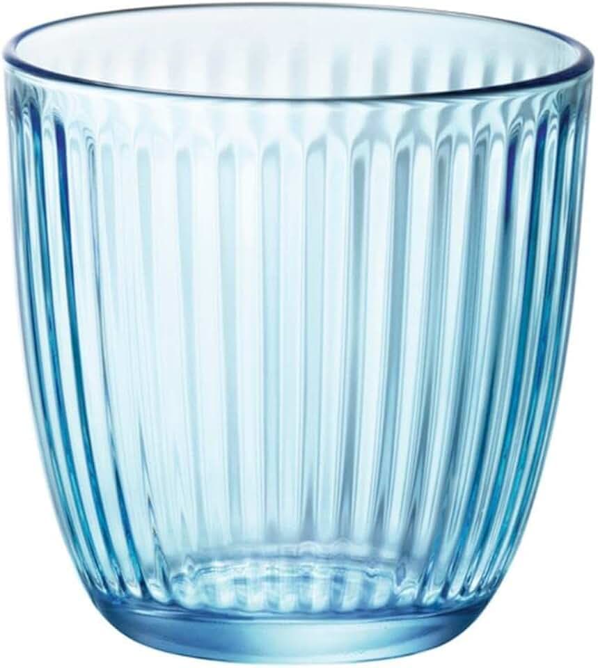 Bormioli Rocco & Figlio- Line Bicchiere per Acqua, Colore Blu, BOR1239, 6 pezzi
