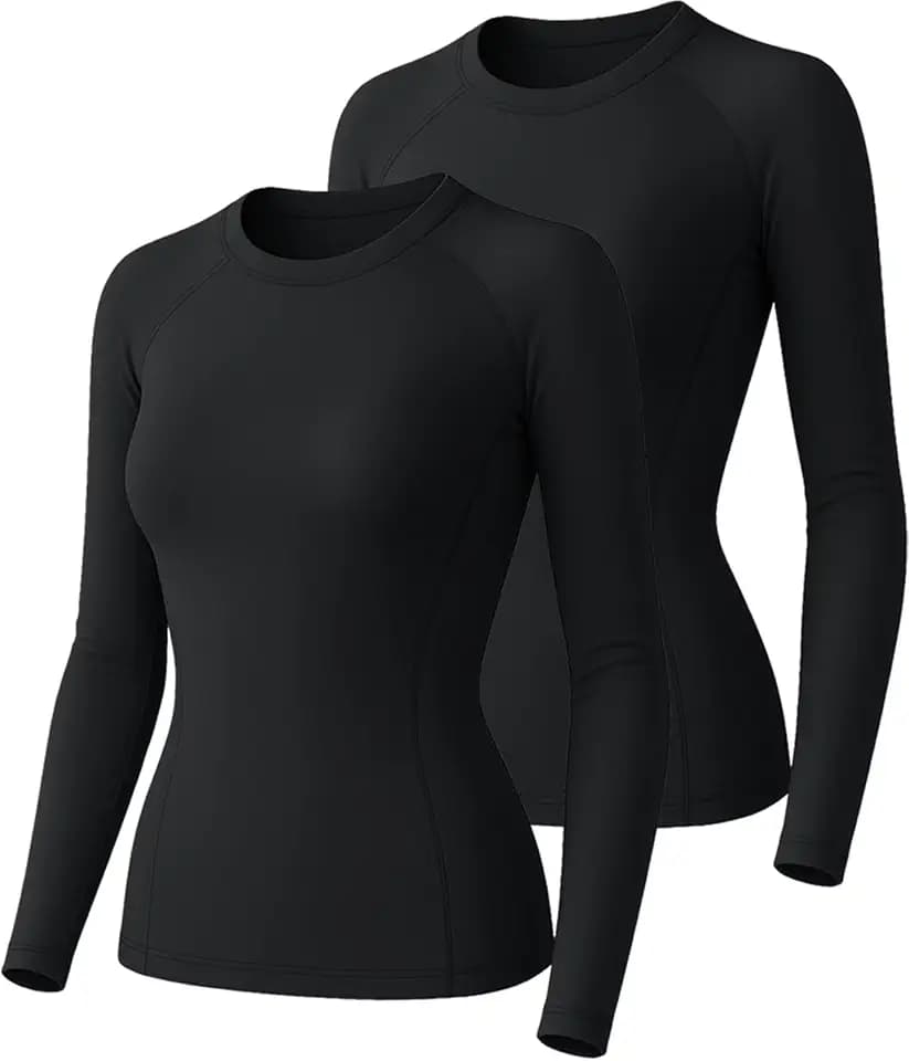 Women Long Sleeve Compression Shirts Underscrubs Workout Athletic Tops