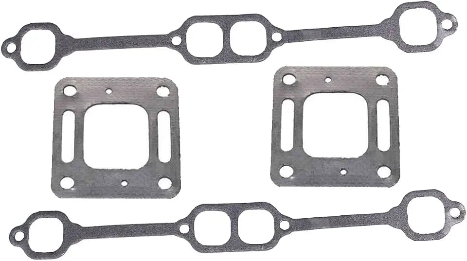 New Exhaust Manifold Gasket kit for Mercruiser 5.0 mpi 5.7 350 Mag Riser Block V8 Replace # 39880