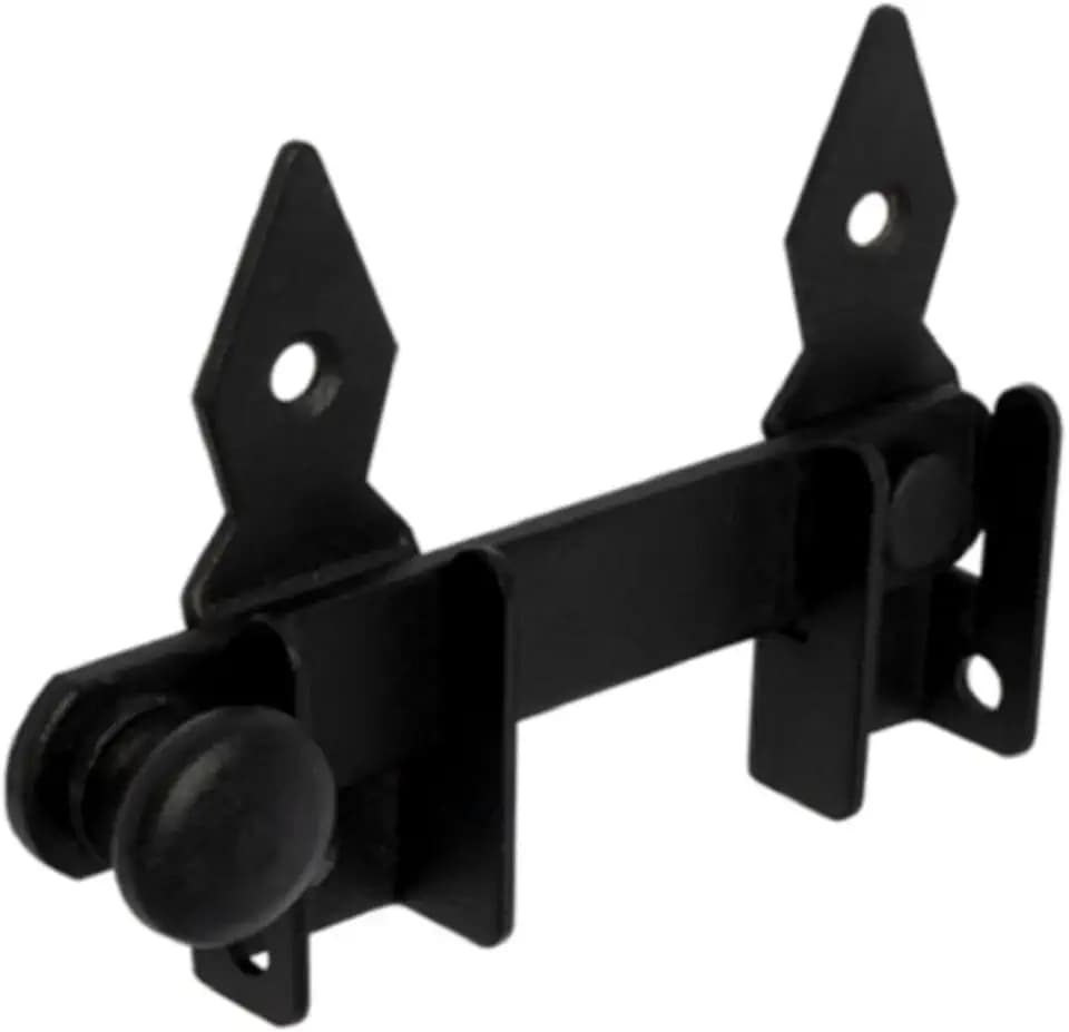 Gedotec Gartentorfalle Schwarz Antik 120 mm - Torriegel Tor-Verschluss