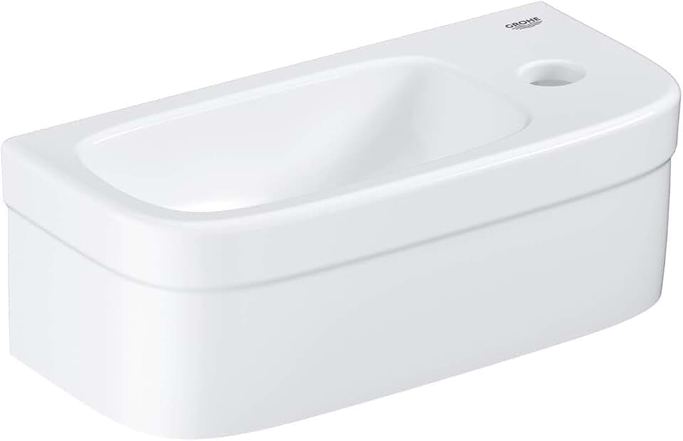 GROHE Euro - Mini Handwaschbecken (37 cm, wandhängend, Hygieneoberfläche), alpinweiß, 39327000