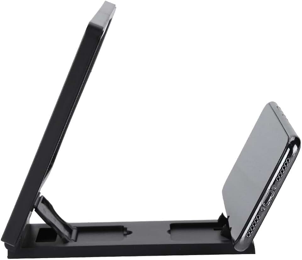 Handy-Bildschirmverstärker,Tragbar 7 Zoll Bildschirm Vergrößerung Mobile Phone Screen Projection Magnifier,HD 3D Film Bildschirm Verstärker mit Faltbarer Ständer für