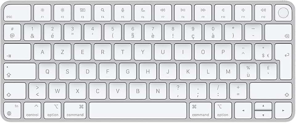 Apple Magic Keyboard mit Touch ID: Bluetooth, wiederaufladbar. Kompatibel mit Mac Computern mit Apple Chip; Französisch, Weiße Tasten
