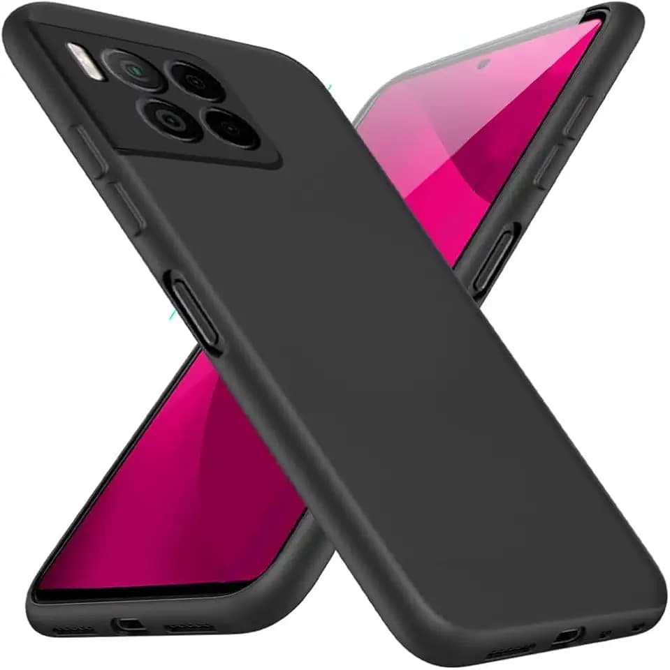 Case for T-Mobile REVVL 7 pro 5G Phone Case TPU Soft Silicone Cover, Shockproof Silicone Phone Case with Microfiber Lining（Black）