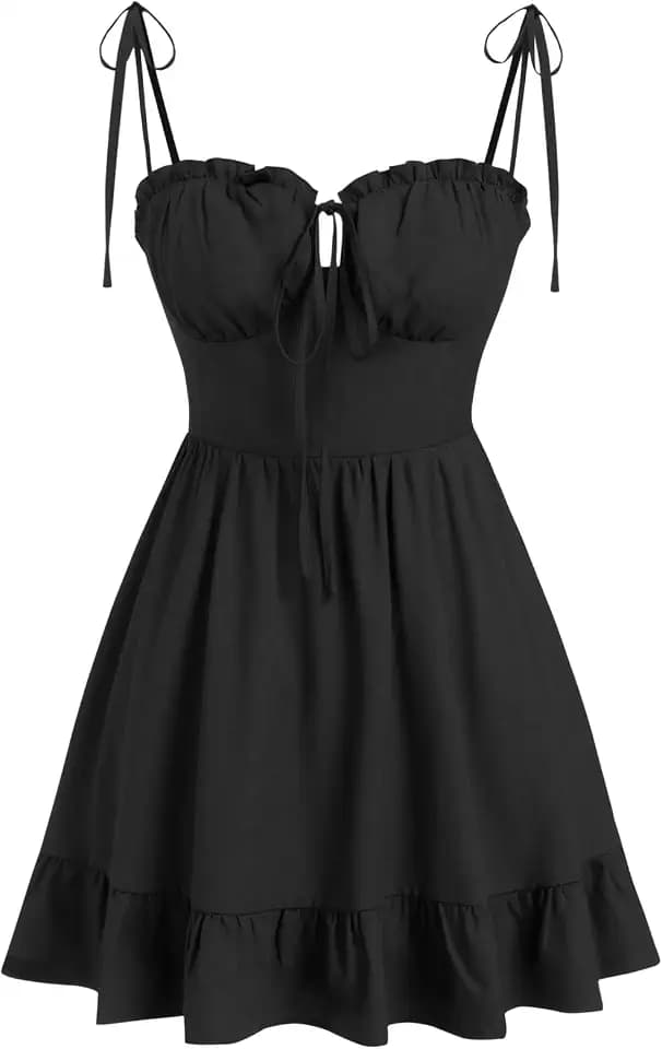 CIDER Floral Dress for Women Summer Mini Sundresses Spaghetti Strap Cute Vacation Dresses Boho Casual Outfits